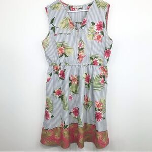 Speed Control New York Tropical Print Lightweight Sleeveless Dress